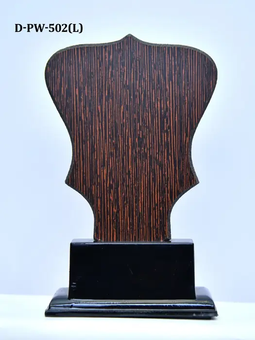 Premium wooden memento plaque with elegant side design